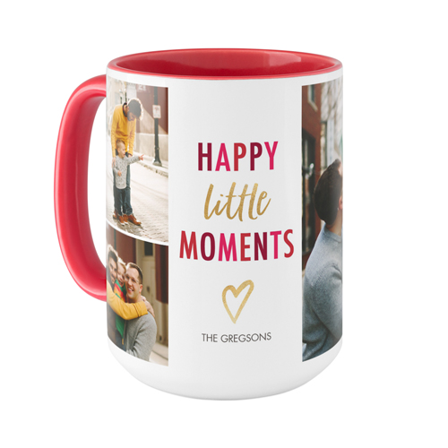 Little Heart Moments Mug, Red,  , 15oz, White