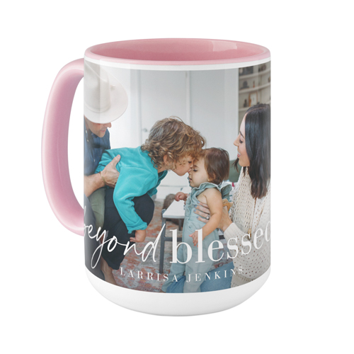 Simply Beyond Blessed Mug, Pink,  , 15oz, White