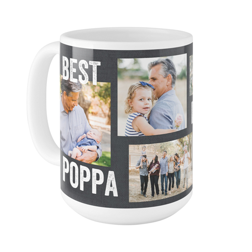 Best Ever Collage Mug, White, , 15oz, Gray, charcoal