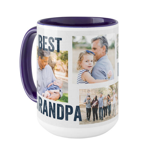 Best Ever Collage Mug, Blue,  , 15oz, Gray