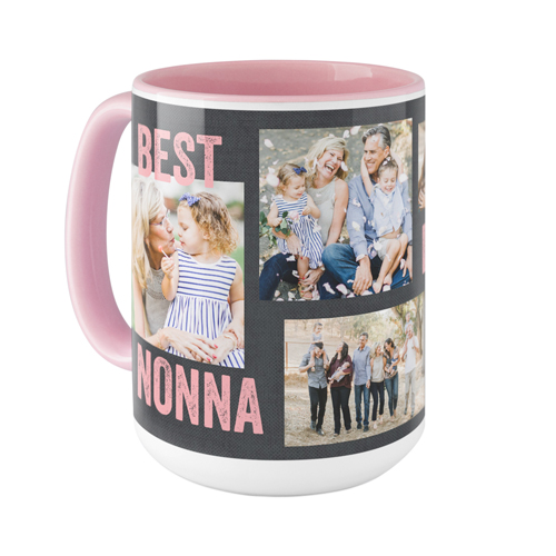 Best Ever Collage Mug, Pink,  , 15oz, Pink