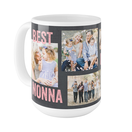 Best Ever Collage Mug, White,  , 15oz, Pink