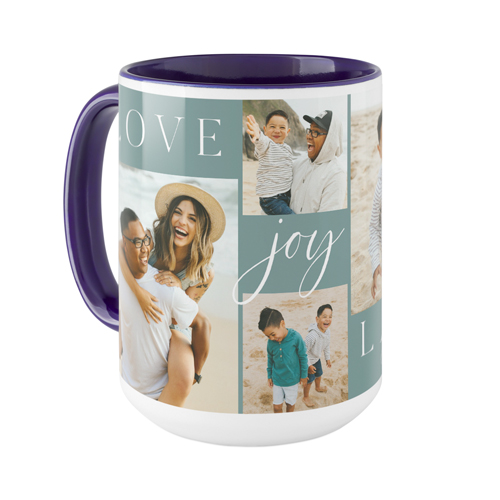 Love Joy Laughter Mug, Blue,  , 15oz, Blue