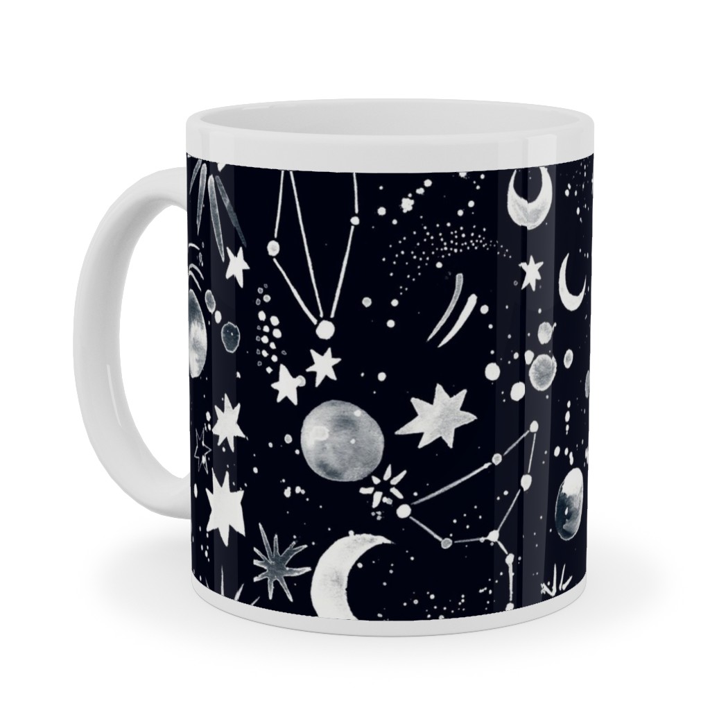 Constellations - Black Ceramic Mug, White, , 11oz, Black, Black