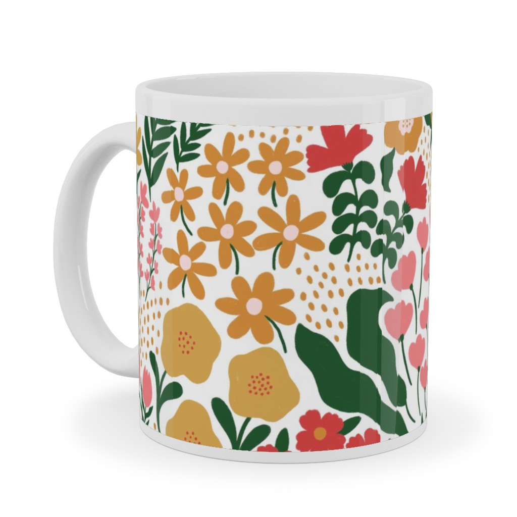 Wild Meadow - Light Ceramic Mug, White, , 11oz, Multicolor