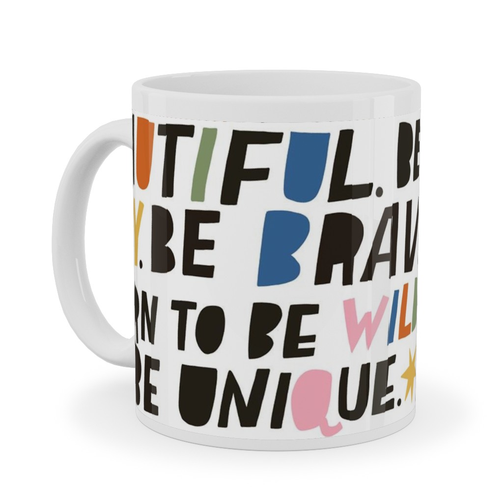 Sweet Words - Multi Ceramic Mug, White,  , 11oz, Multicolor