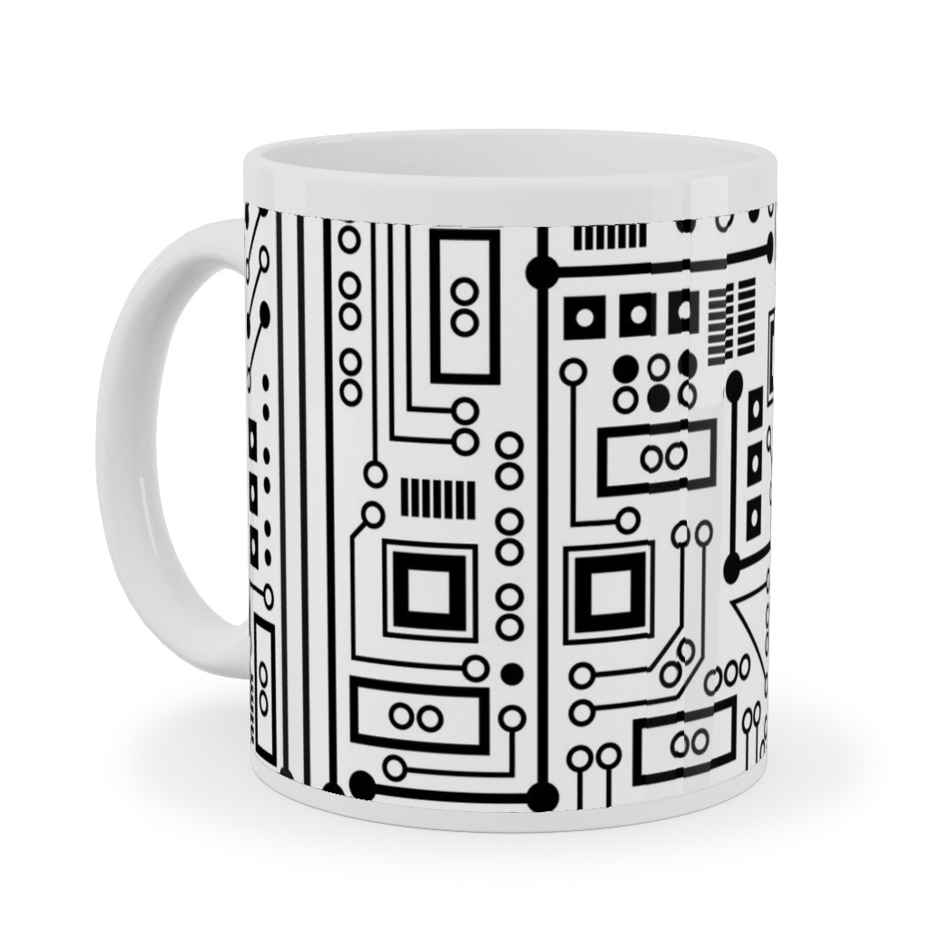 Short Circuits Ceramic Mug, White, , 11oz, White, White