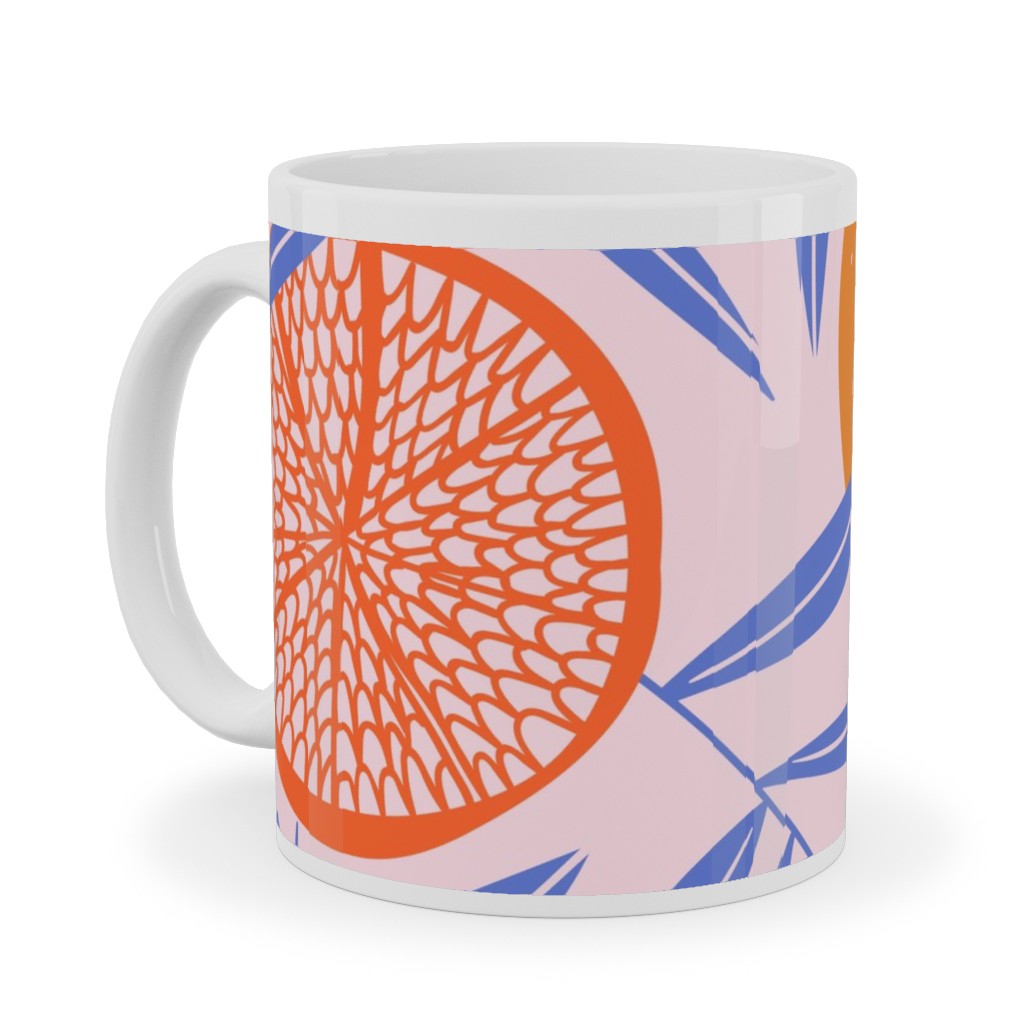 Pop Art Grapefruits - Multi Ceramic Mug, White, , 11oz, Orange, Orange