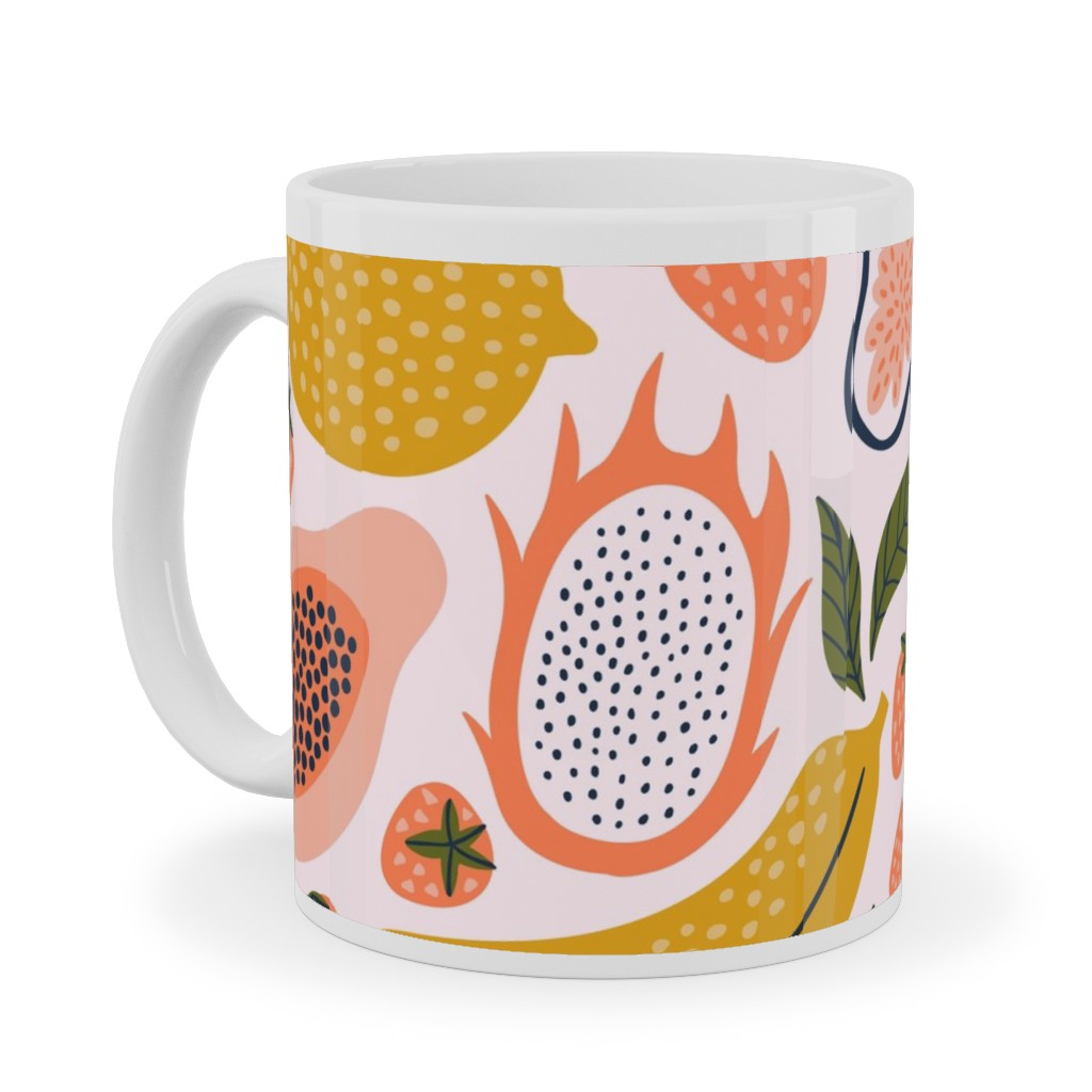 Summer Fruits - Orange Ceramic Mug, White, , 11oz, Orange, Orange