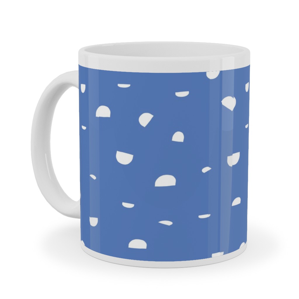 Shells - Blue Ceramic Mug, White, , 11oz, Blue, True Blue