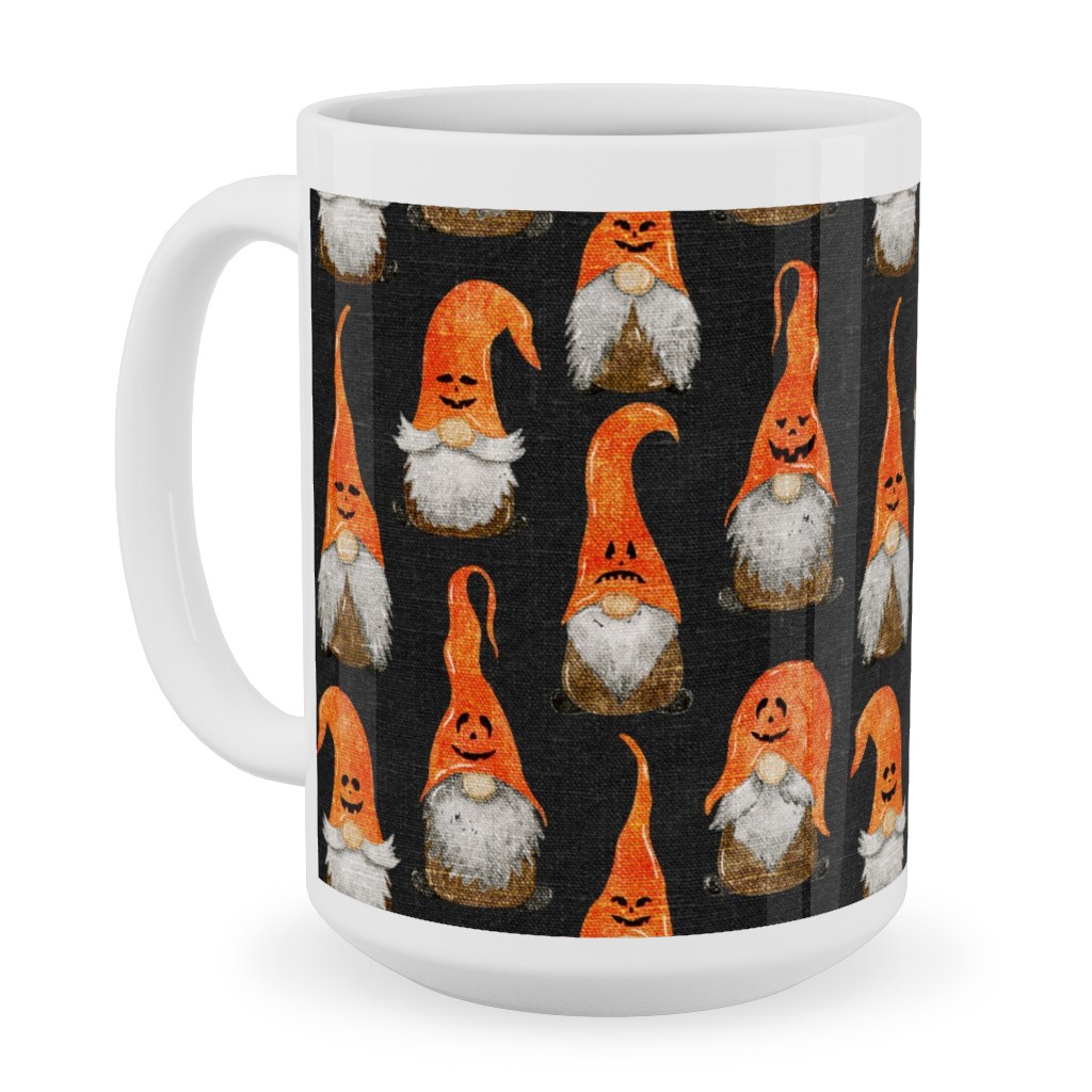 My Gnomes Ceramic Mug, White, , 15oz, Orange, Charcoal