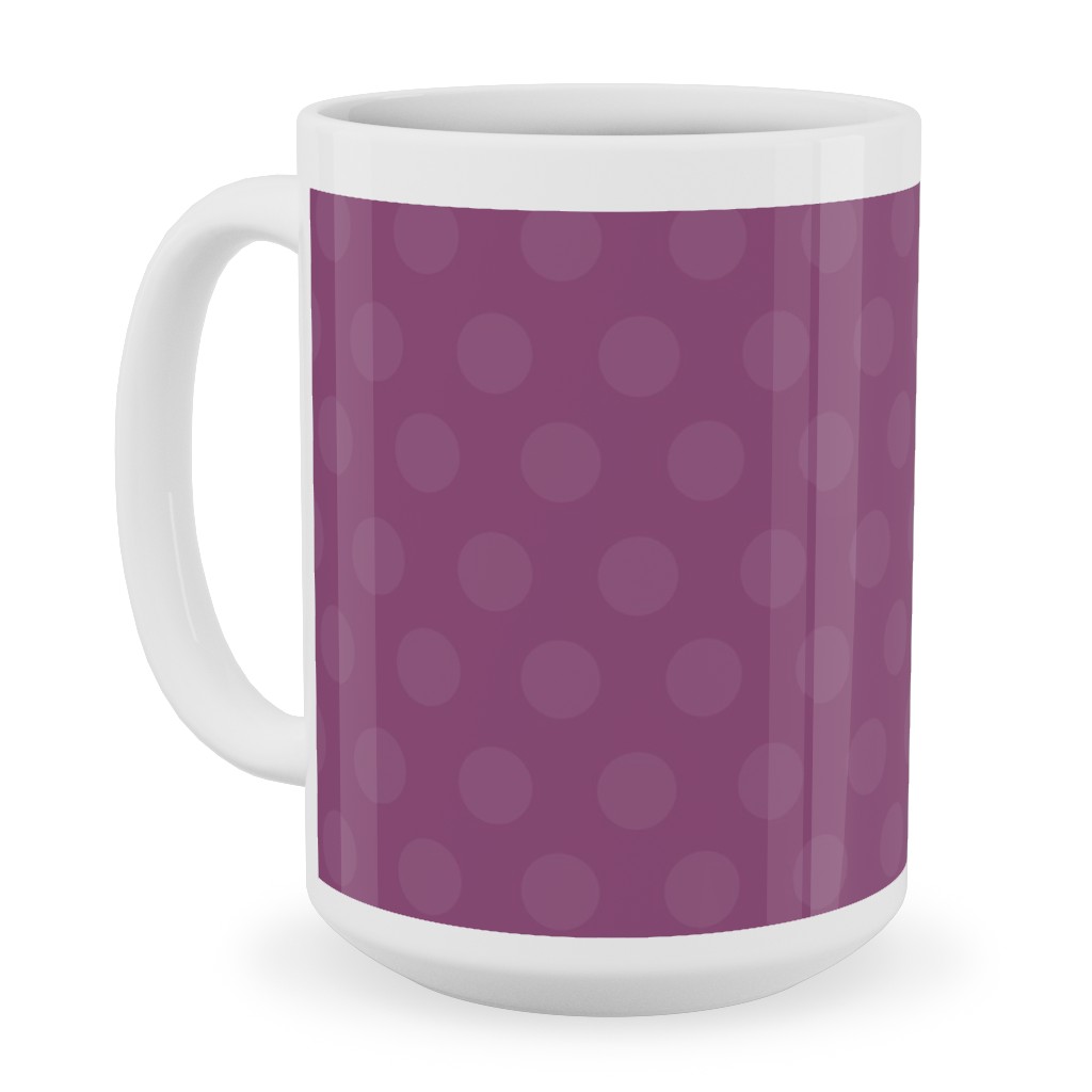 Bubbles - Purple Ceramic Mug, White, , 15oz, Purple, Purple