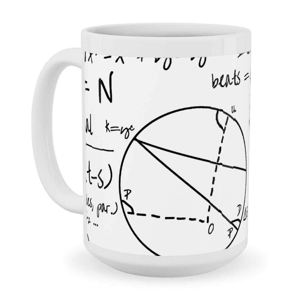 Common Equations Ceramic Mug, White, , 15oz, White, White