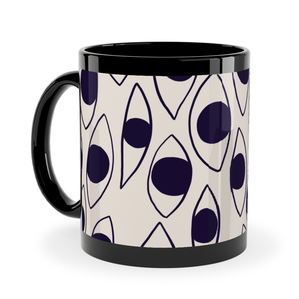 Eye White - Light Ceramic Mug, Black, , 11oz, White, White