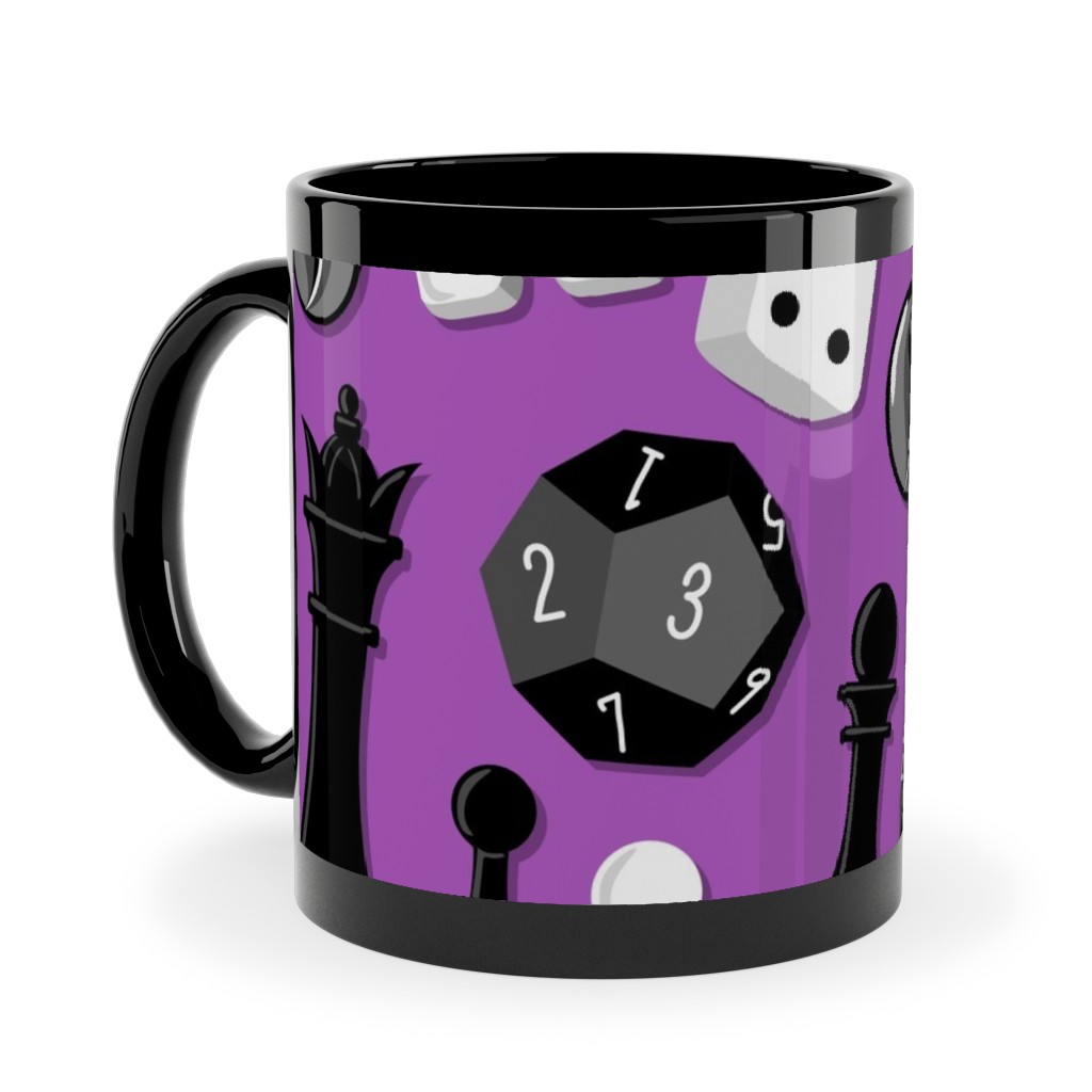 Game on Ceramic Mug, Black,  , 11oz, Purple