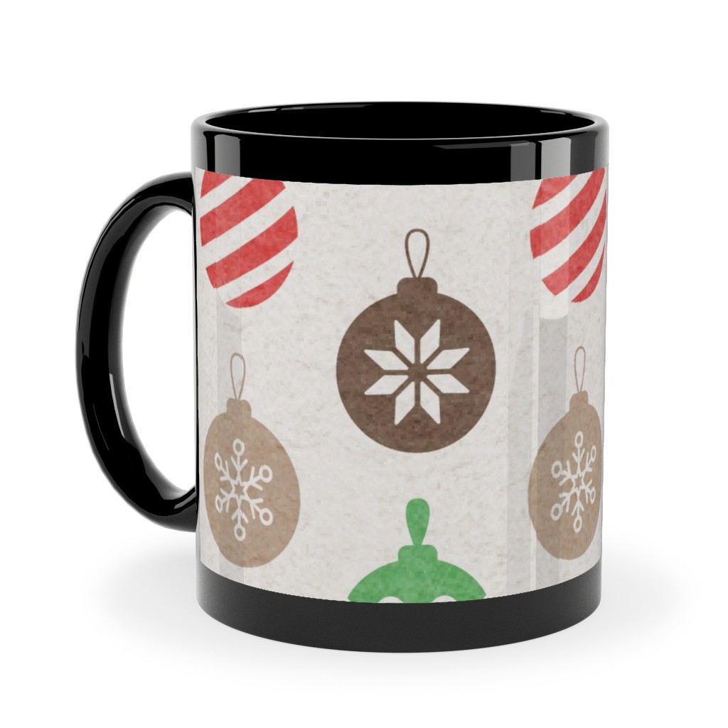 Christmas Ornaments Ceramic Mug, Black, , 11oz, Multicolor
