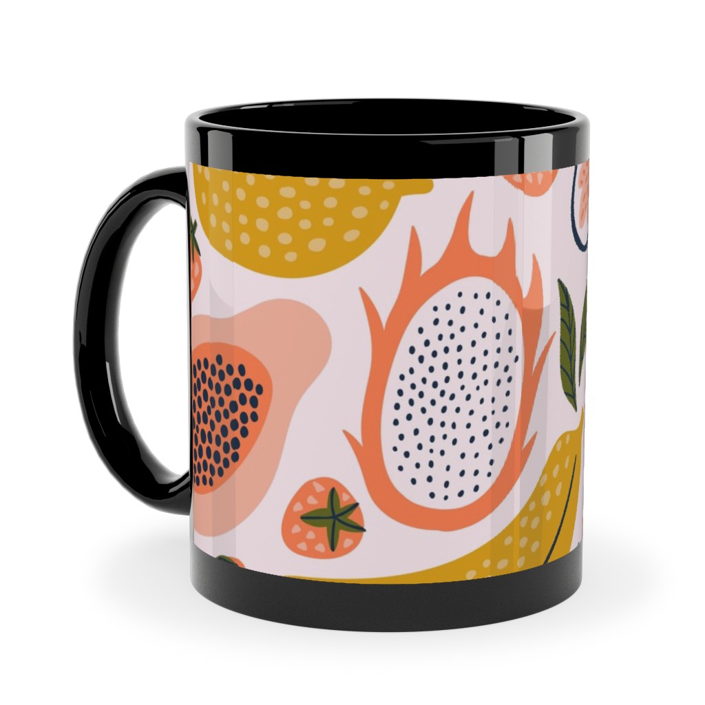 Summer Fruits - Orange Ceramic Mug, Black,  , 11oz, Orange