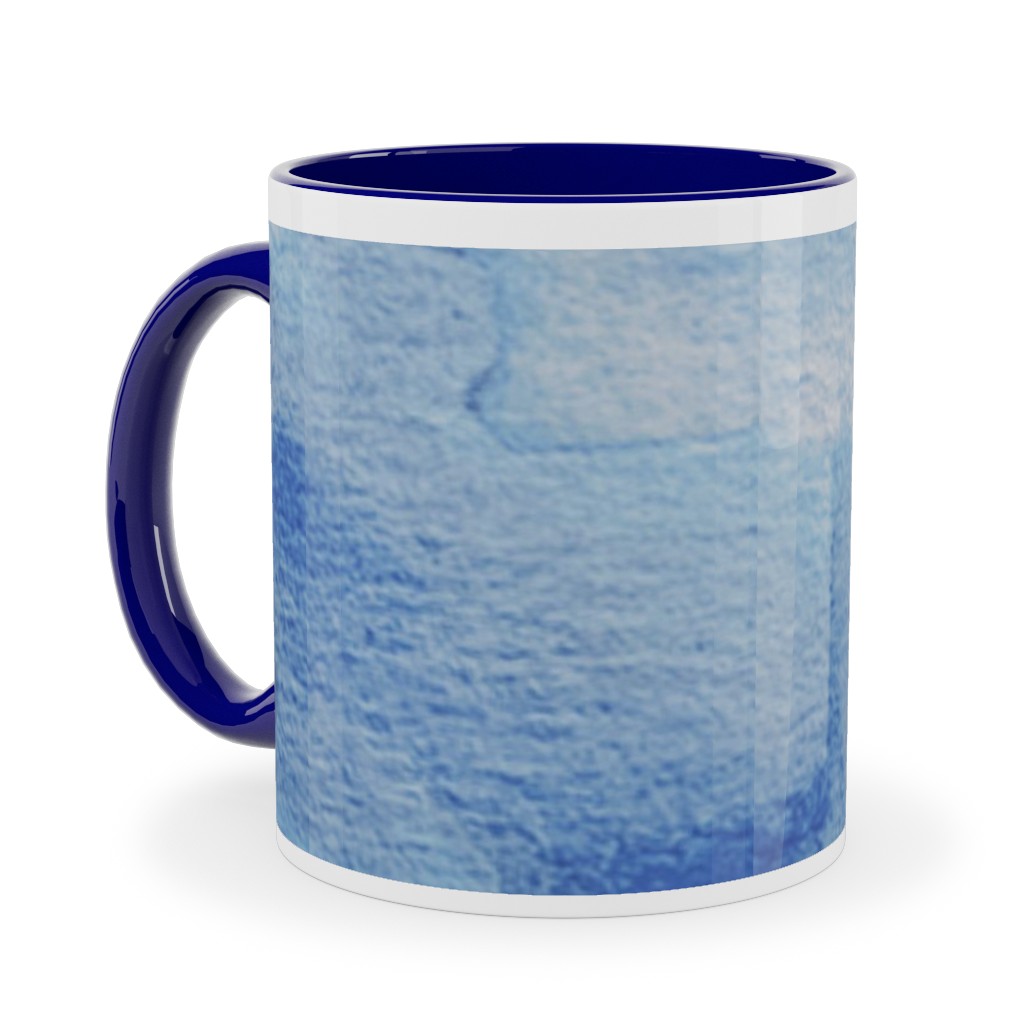 Watercolor Rorscharch - Blue Ceramic Mug, Blue,  , 11oz, Blue