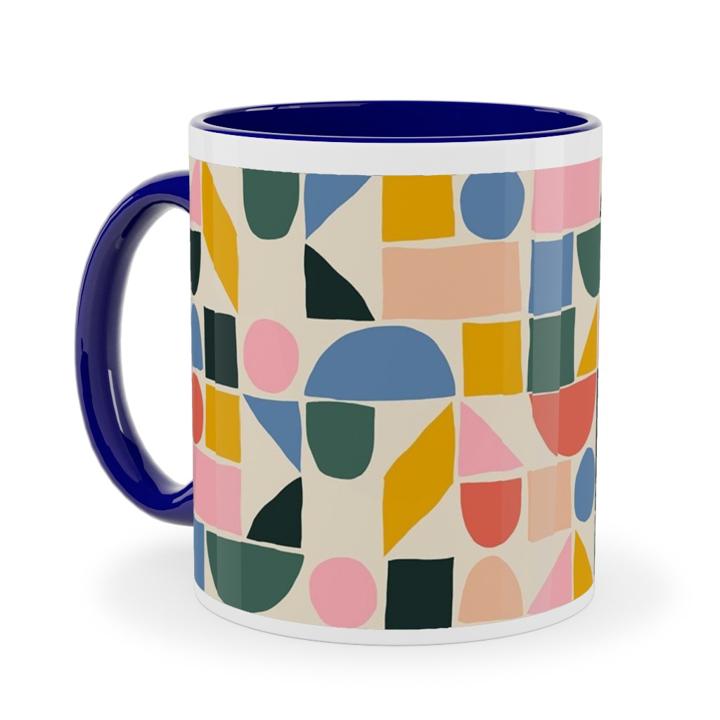 the Dog Ate My Ruler - Multi Ceramic Mug, Blue, , 11oz, Multicolor
