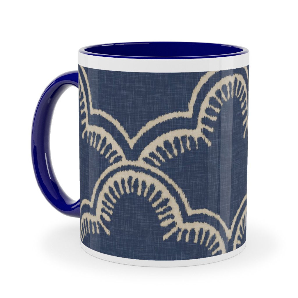Tangier Ceramic Mug, Blue, , 11oz, Blue, Gray