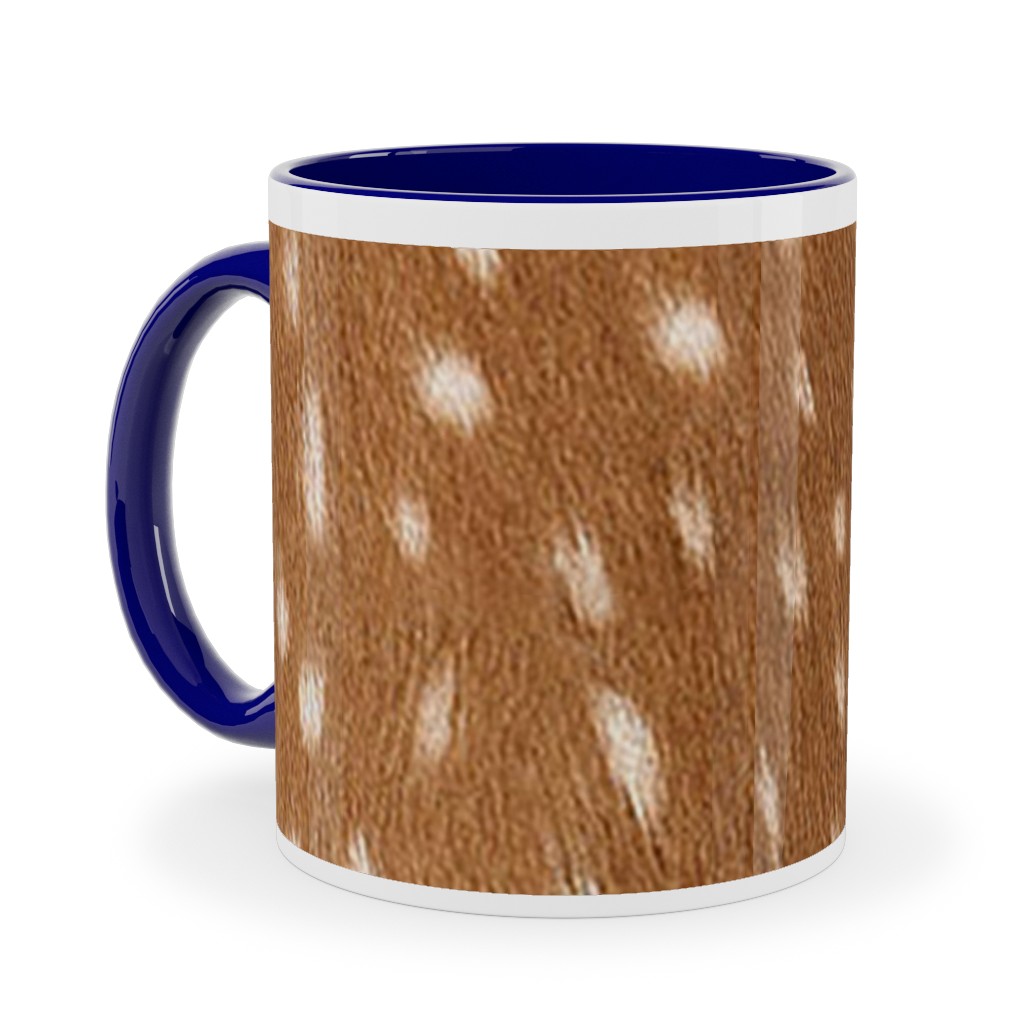 Bright Deer Hide- Brown Ceramic Mug, Blue,  , 11oz, Brown