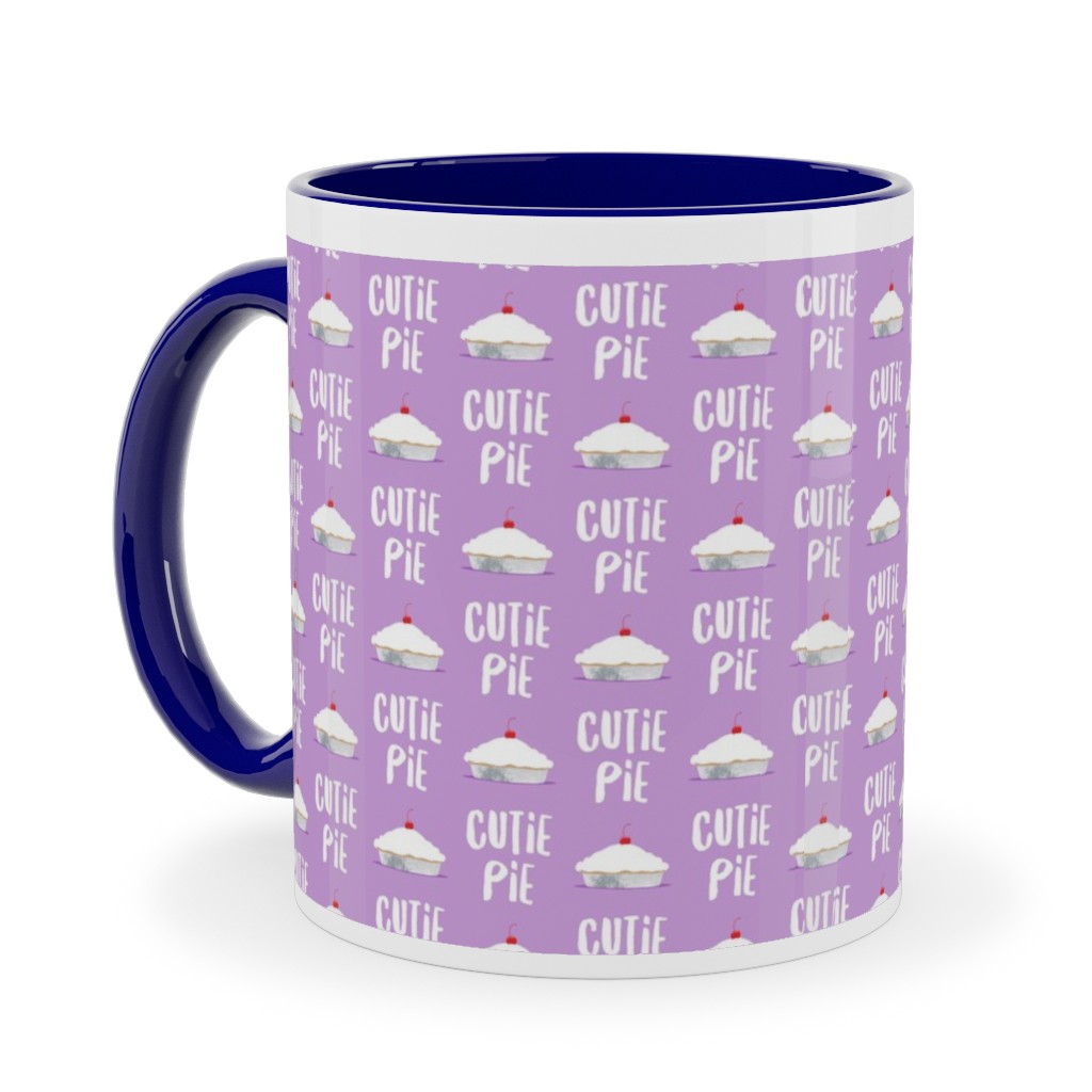 Cutie Pie - Purple Ceramic Mug, Blue, , 11oz, Purple, Purple