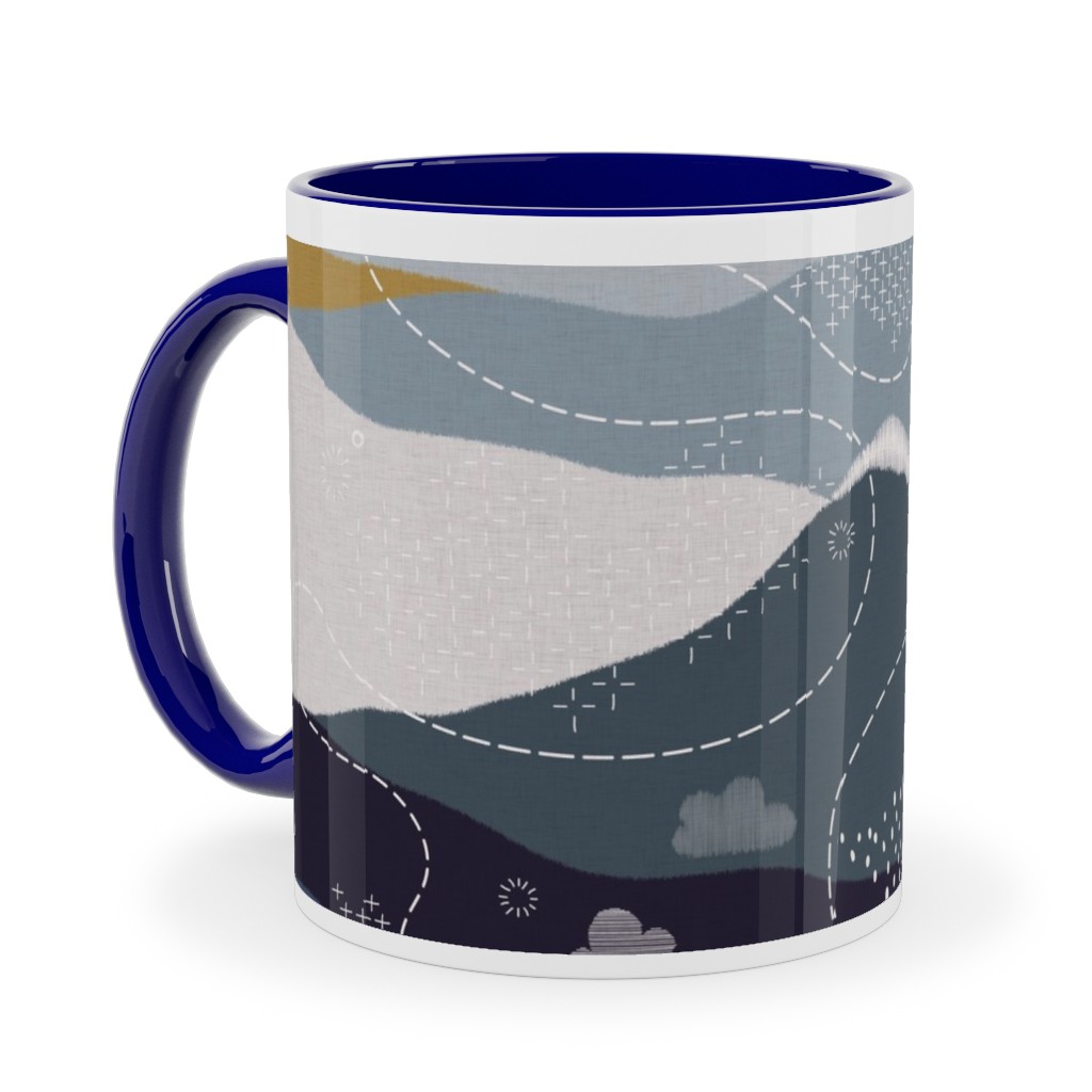 Ever Blue Mountains - Multi Ceramic Mug, Blue, , 11oz, Blue, True Blue