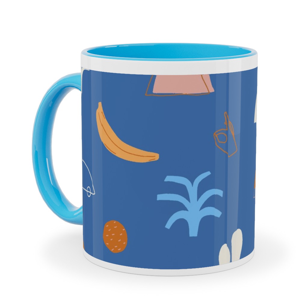 Summer Dayz - Blue Ceramic Mug, Light Blue,  , 11oz, Blue