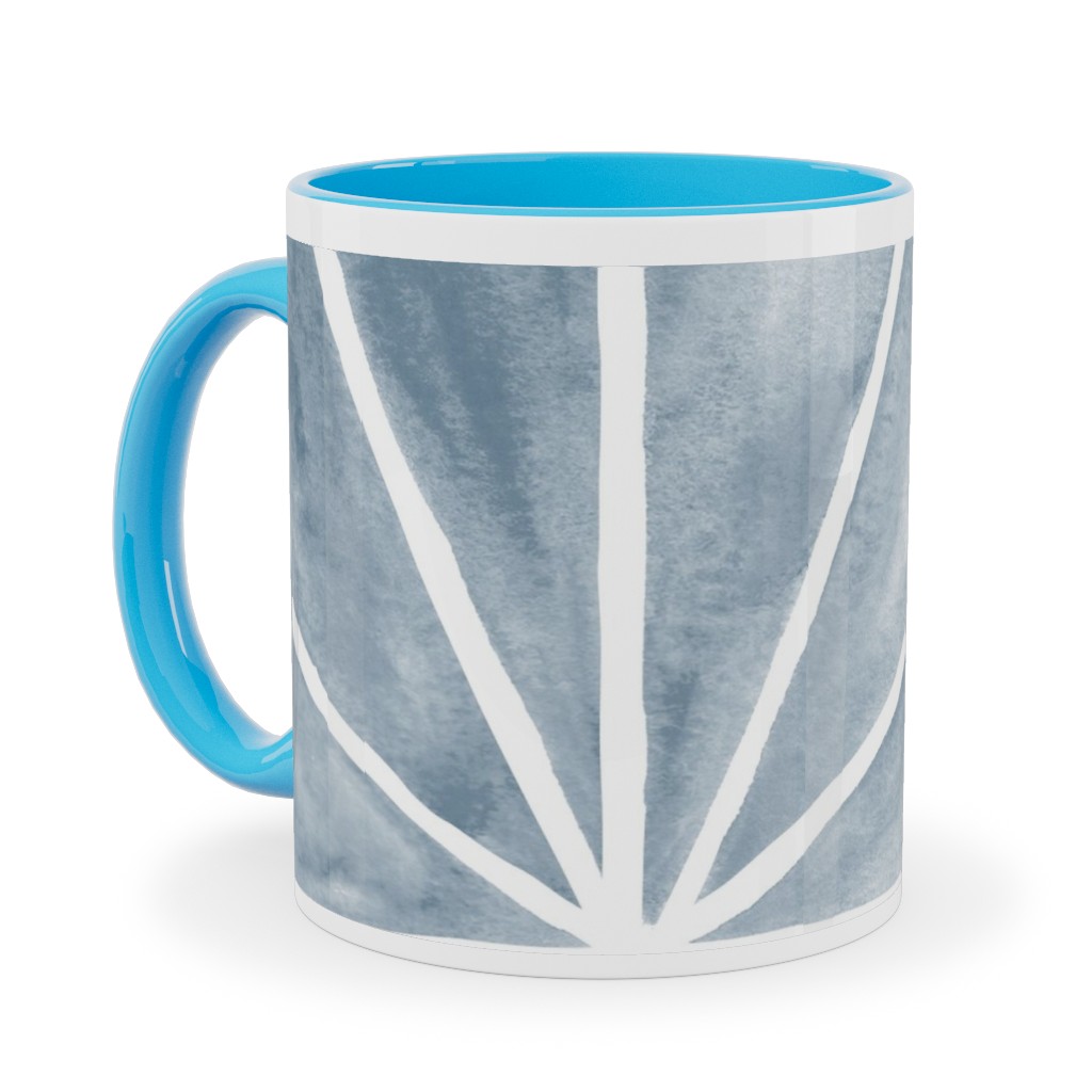 Coastal Stars - Blue Ceramic Mug, Light Blue, , 11oz, Blue, True Blue