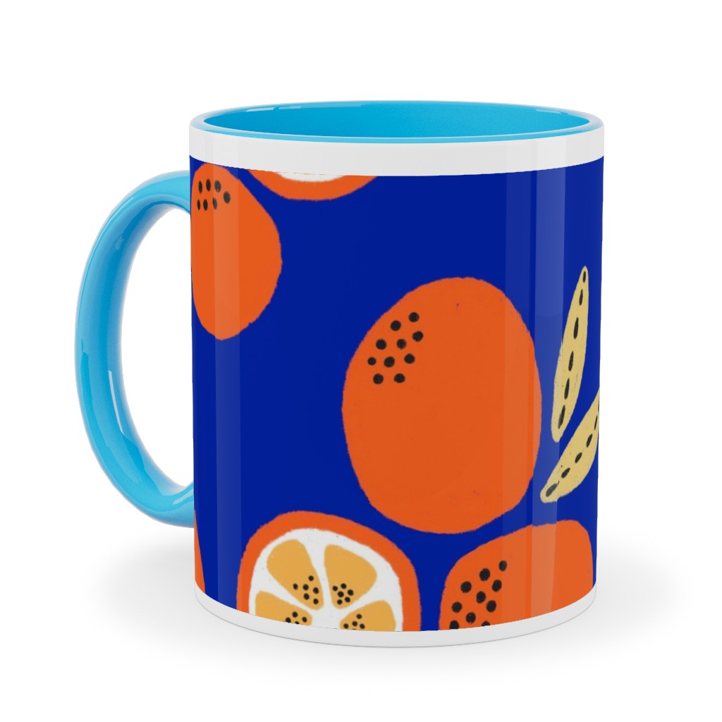 Clemantine - Blue Ceramic Mug, Light Blue,  , 11oz, Blue