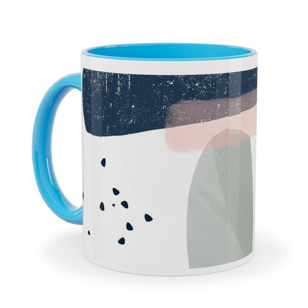 Abstract Minima - Multi Ceramic Mug, Light Blue, , 11oz, Multicolor