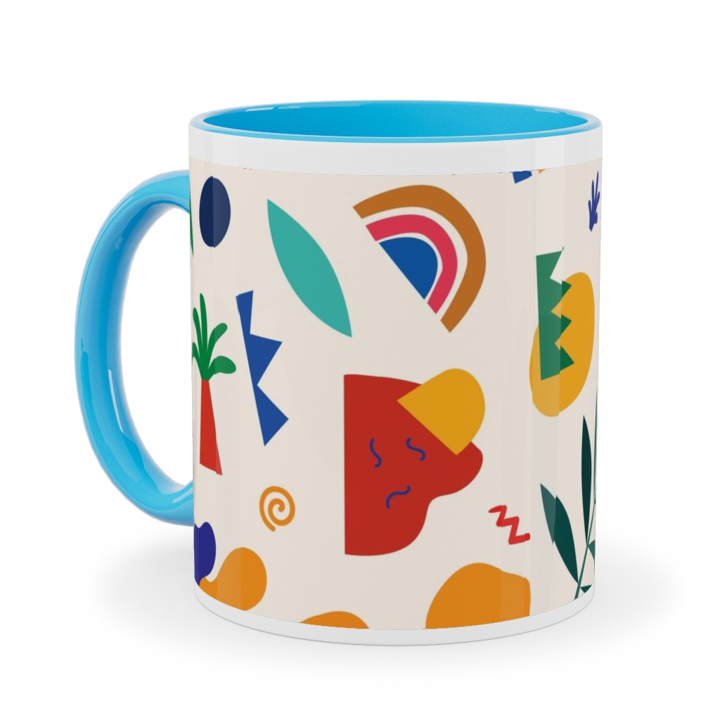 Seamless Pattern - Multi Ceramic Mug, Light Blue,  , 11oz, Multicolor