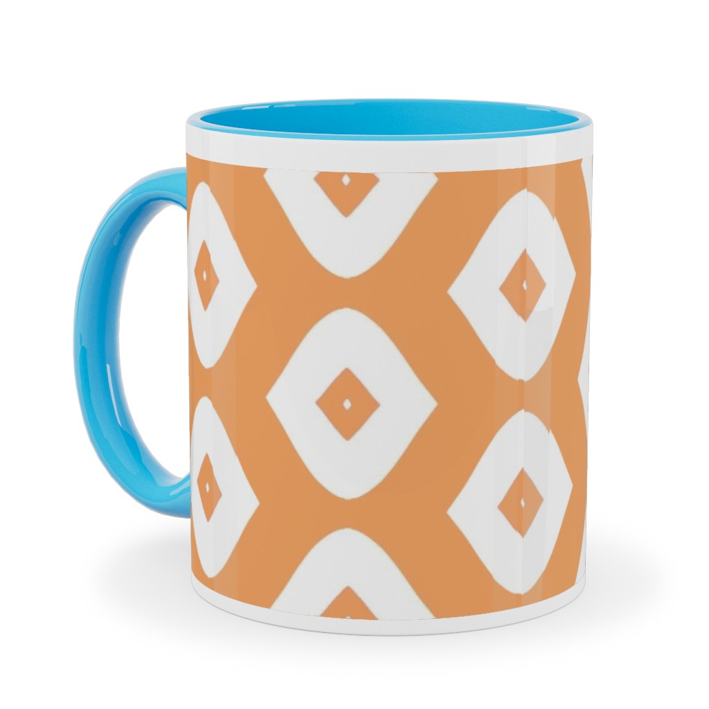 Diamond Girl - Orange Ceramic Mug, Light Blue, , 11oz, Orange, Orange