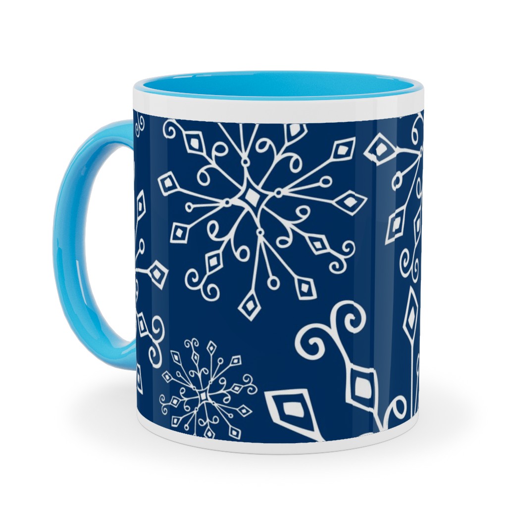 Frost Snowflakes Ceramic Mug, Light Blue, , 11oz, Blue, Imperial