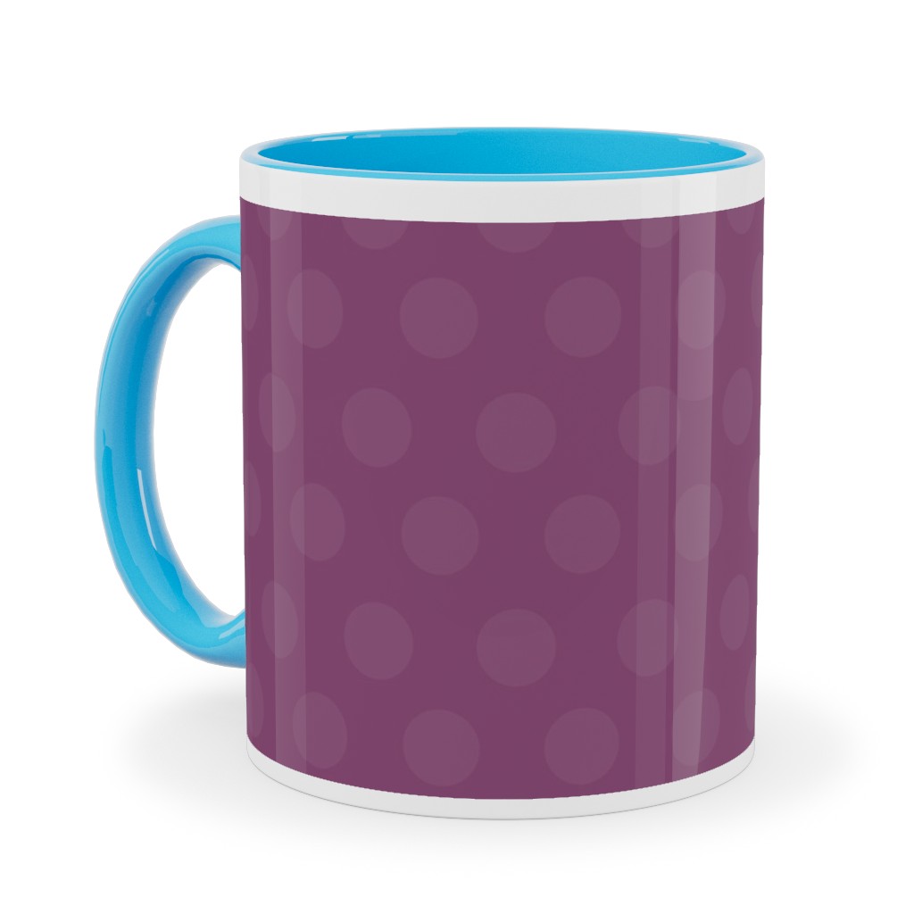 Bubbles - Purple Ceramic Mug, Light Blue, , 11oz, Purple, Purple