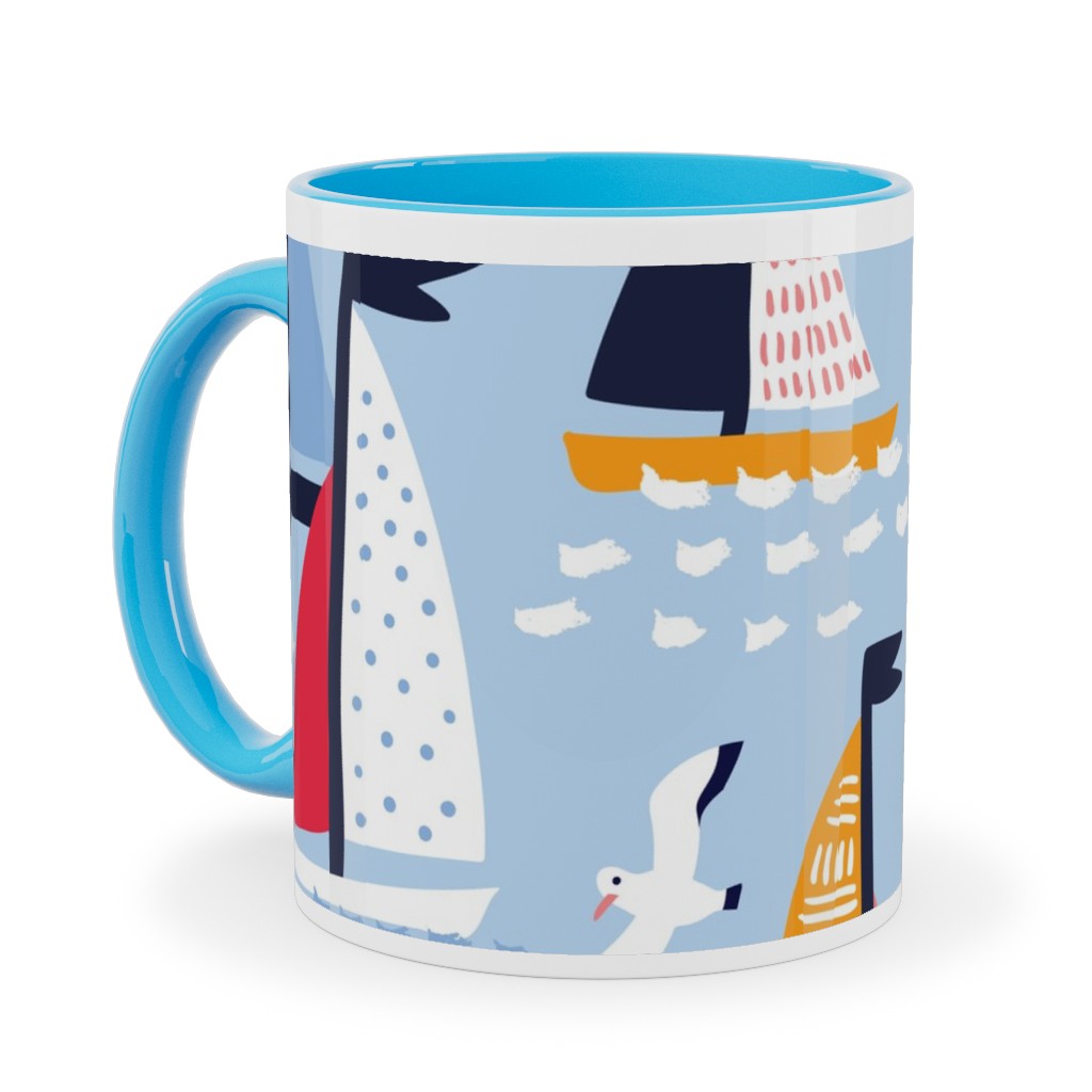 Regatta Ceramic Mug, Light Blue, , 11oz, Blue, True Blue