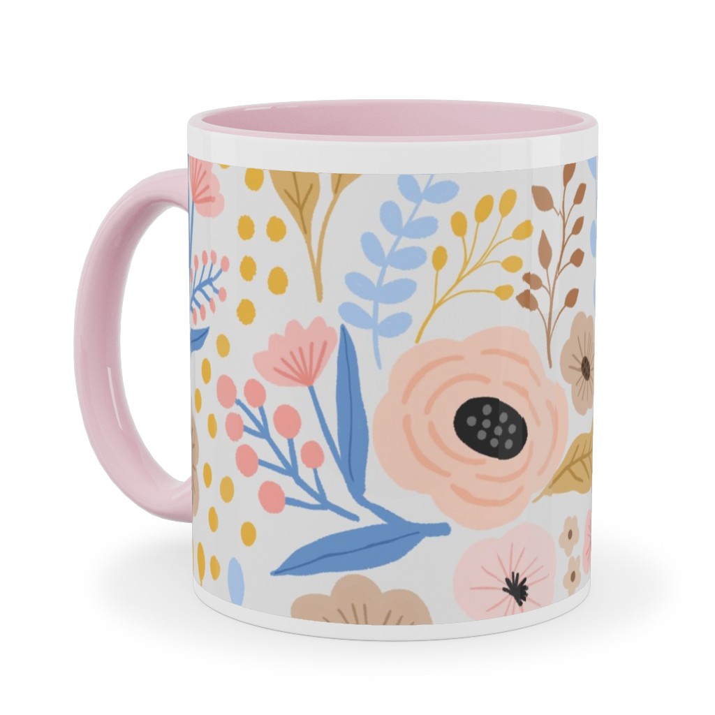 Sephira Meadows - Light Pink Ceramic Mug, Pink, , 11oz, Pink, Bright Pink