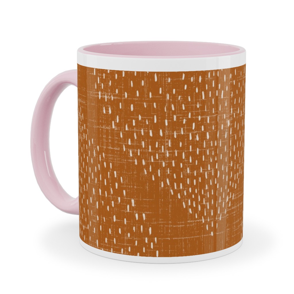 Minimalist Ogee - Burnt Orange Ceramic Mug, Pink, , 11oz, Orange, Orange