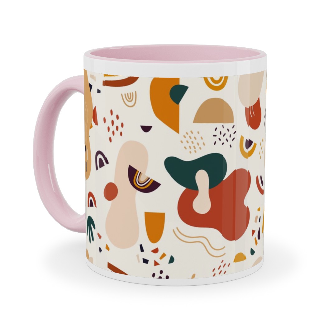 Abstract Seamless Pattern - Multi Ceramic Mug, Pink, , 11oz, Multicolor