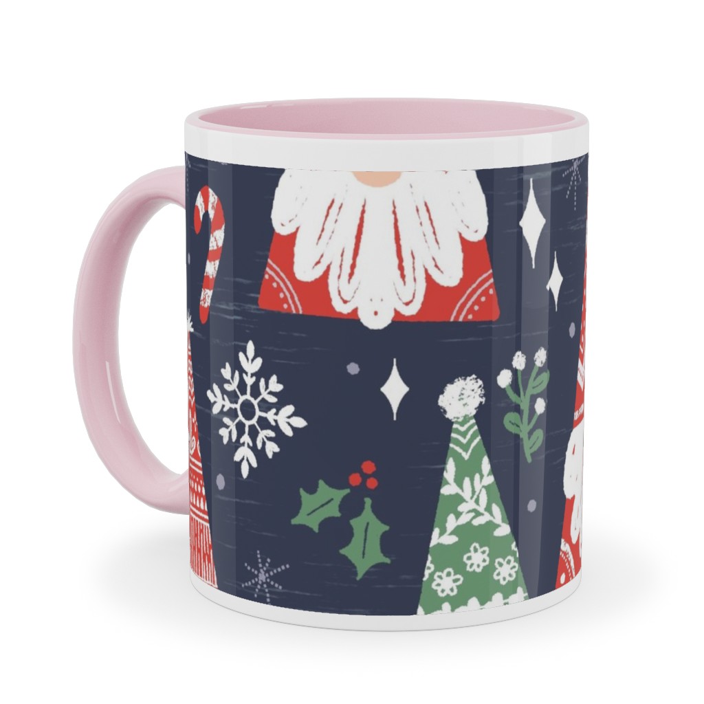 Folk Gnomes Ceramic Mug, Pink, , 11oz, Multicolor