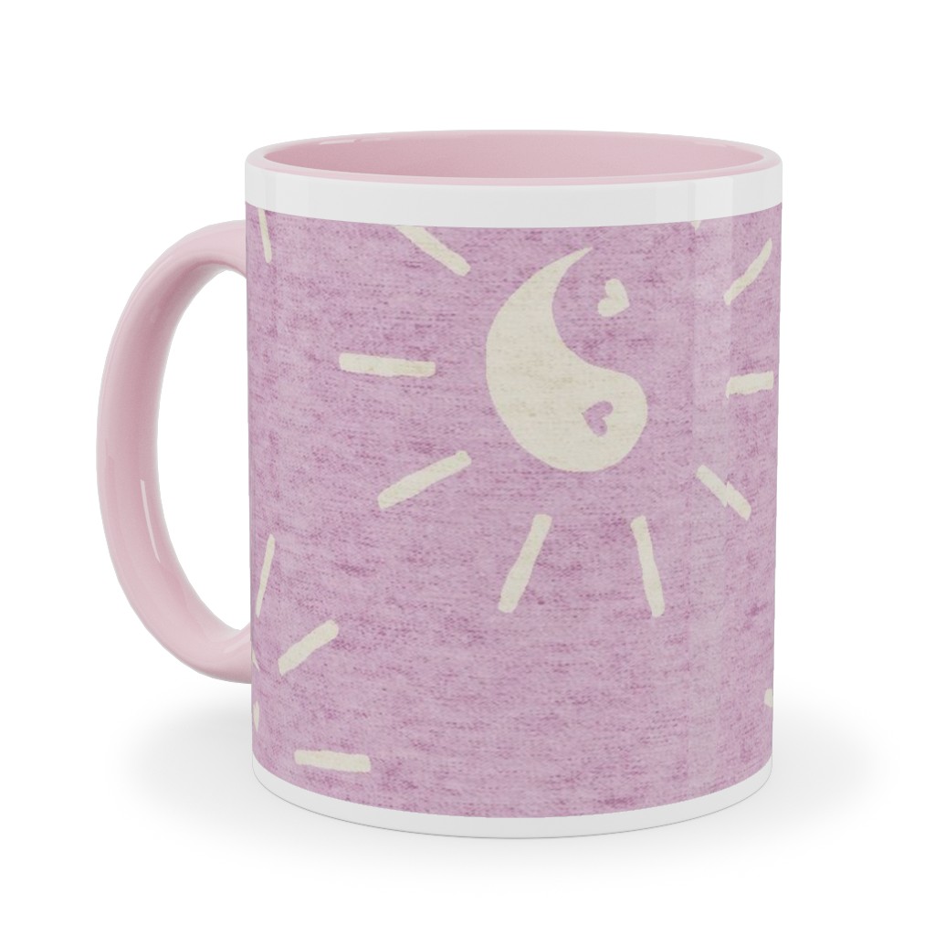 Cool Vibes Ceramic Mug, Pink, , 11oz, Pink, Dusty Rose