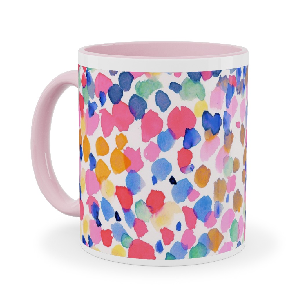 Lighthearted Pastel - Multi Ceramic Mug, Pink, , 11oz, Multicolor