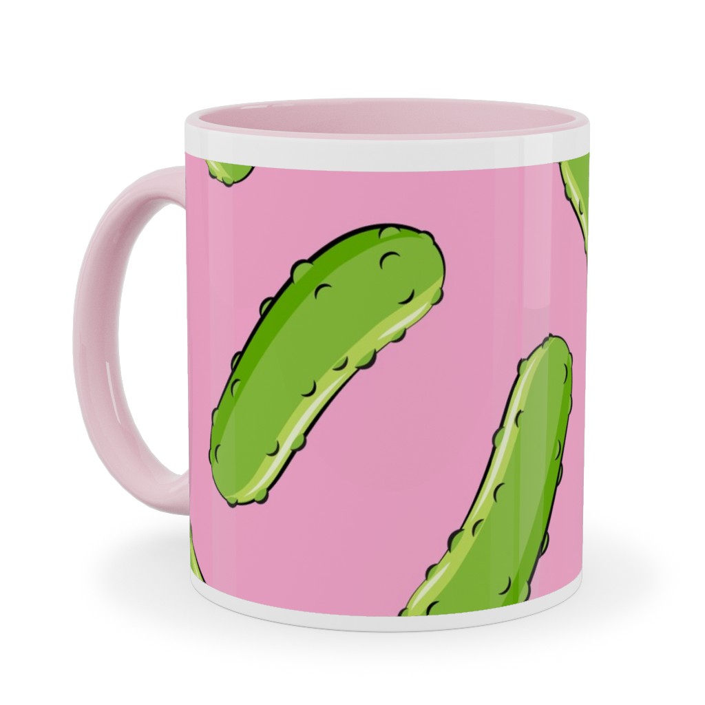 Pickles - Pink Ceramic Mug, Pink,  , 11oz, Pink