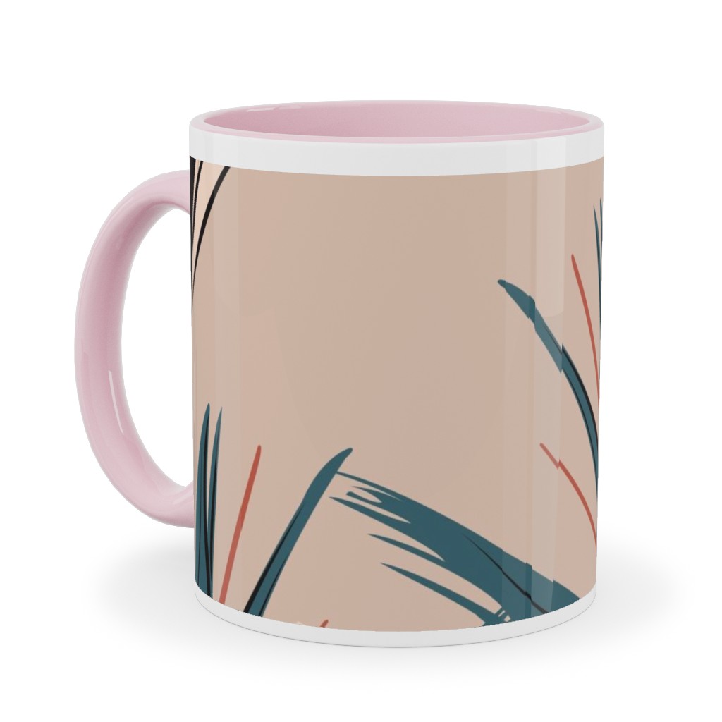 Bird of Paradise Ceramic Mug, Pink, , 11oz, Pink, Pearl