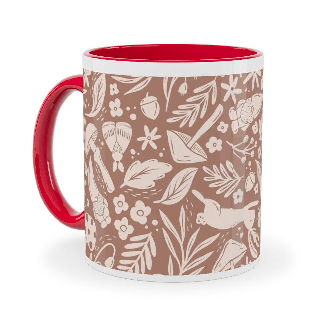 Enchanted Forest - Sienna Ceramic Mug, Red, , 11oz, Brown, Brown