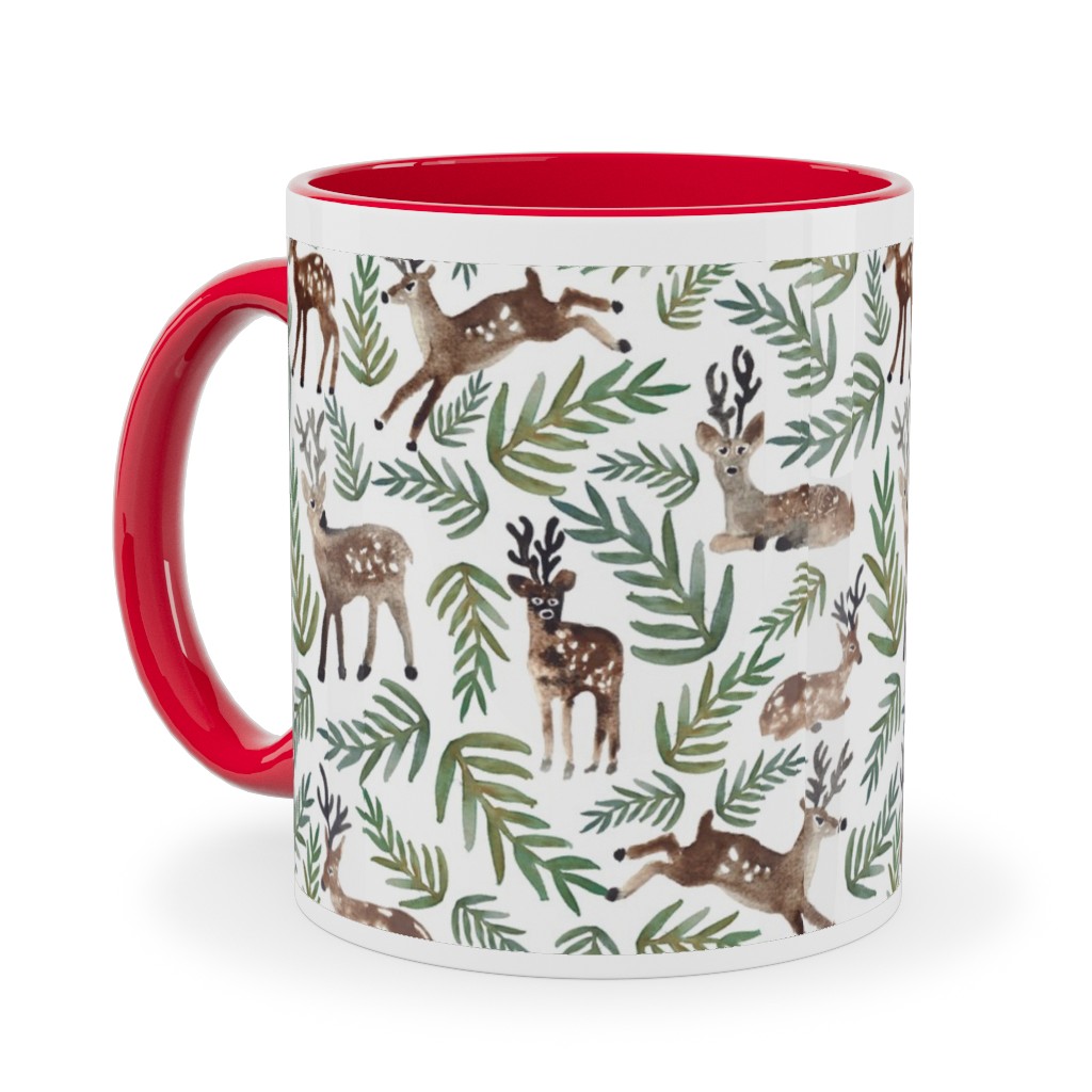Loved Dearly - Green Ceramic Mug, Red, , 11oz, Multicolor