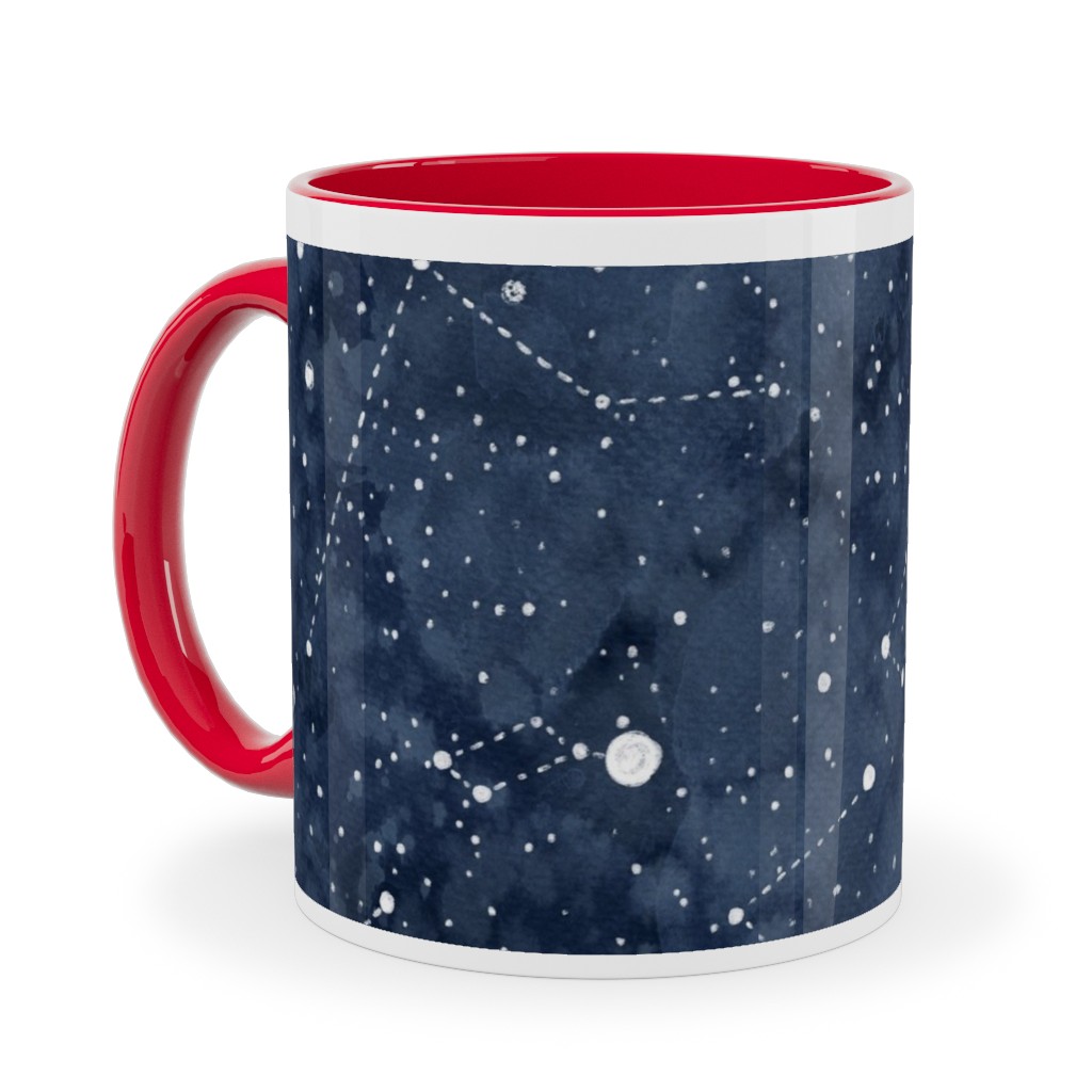 Star Constellations - Blue Ceramic Mug, Red,  , 11oz, Blue