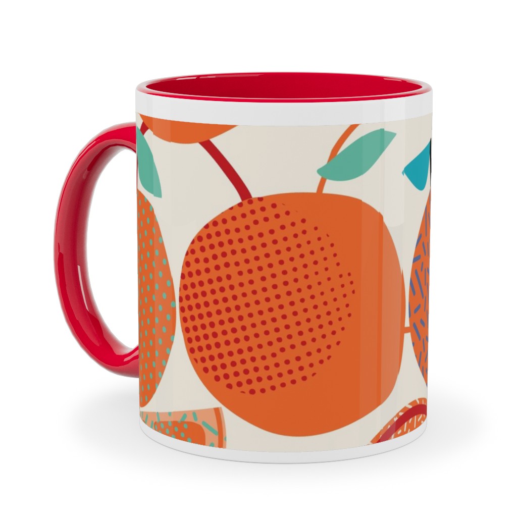 Fresh Orange - Orange Ceramic Mug, Red,  , 11oz, Orange