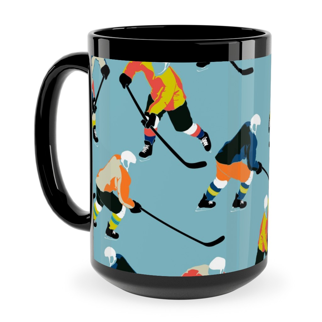 Active Hockey - Multicolor Ceramic Mug, Black, , 15oz, Blue, True Blue