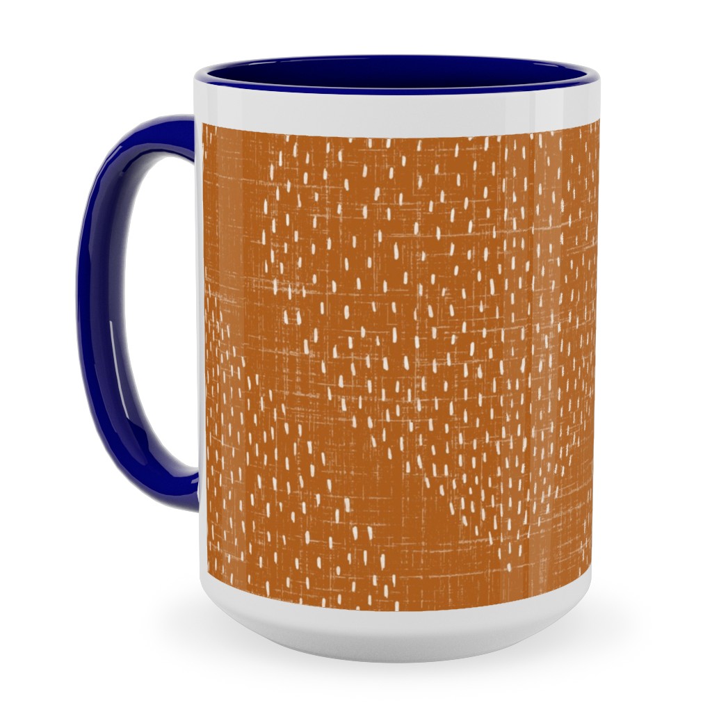 Minimalist Ogee - Burnt Orange Ceramic Mug, Blue, , 15oz, Orange, Orange